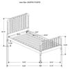 Jones Wood Twin Open Frame Bed White