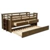 Carlsbad Wood Twin Captains Bed With Trundle Medium Brown