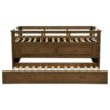 Carlsbad Wood Twin Captains Bed With Trundle Medium Brown