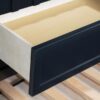 Carlsbad Wood Twin Captains Bed With Trundle Navy Blue