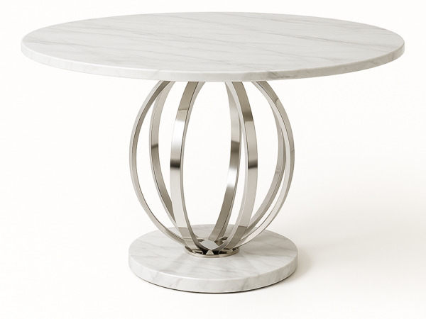 DANNA DINING TABLE WHITE MARBLE TOP