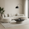 Brickell Contemporary Sofa Cream