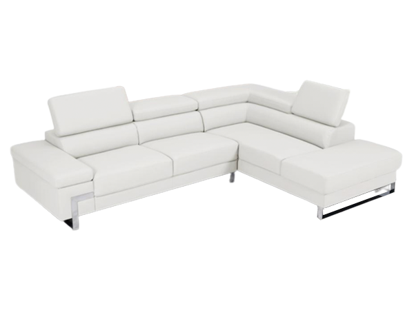 Athena Sectional White Right