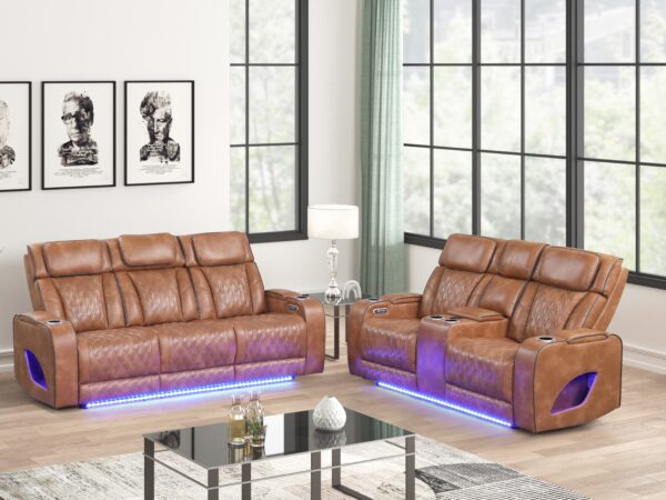 Aurora Brown Sofa & Loveseat
