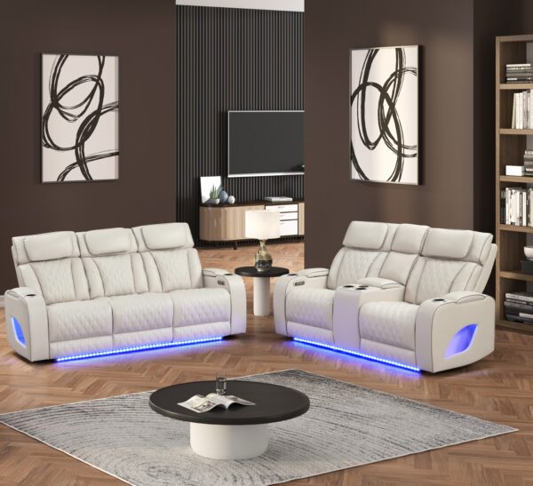 Aurora Ice Sofa & Loveseat