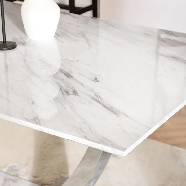 BELI DINING TABLE WHITE MARBLE TOP