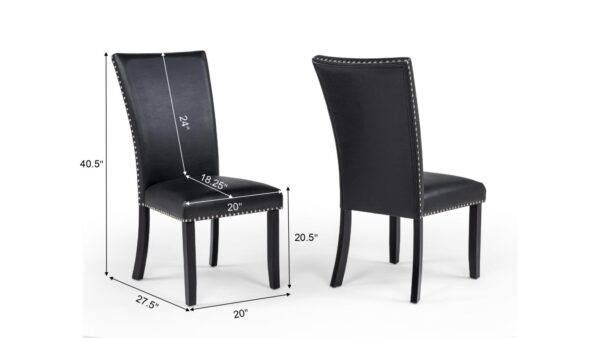 5PC ( Table & 4 Black Chairs)