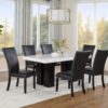 5PC ( Table & 4 Black Chairs)