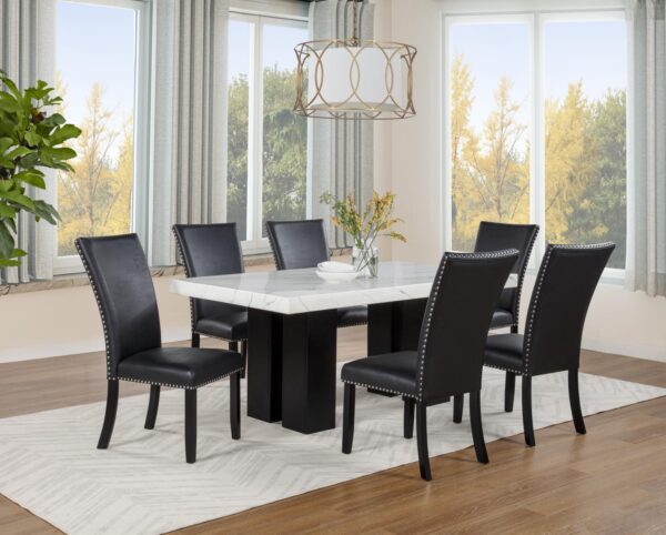 5PC ( Table & 4 Black Chairs)