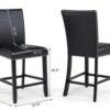 5PC (Table & 4 Black PU Chairs)