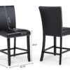 5PC (Table & 4 Black PU Chairs)