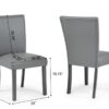 5PC (Table & 4 Grey PU Chairs)