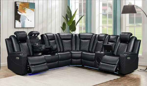 Daytona Black 3-pc Sectional
