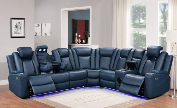 Daytona Blue 3-pc Sectional