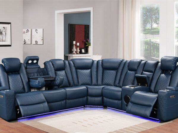 Daytona Blue 3-pc Sectional