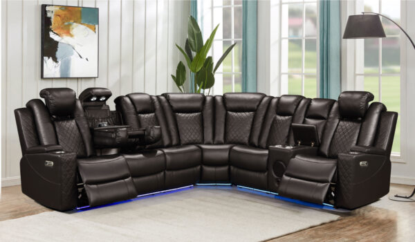 Daytona Brown 3-pc Sectional
