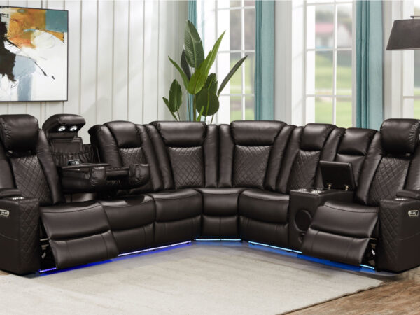 Daytona Brown 3-pc Sectional