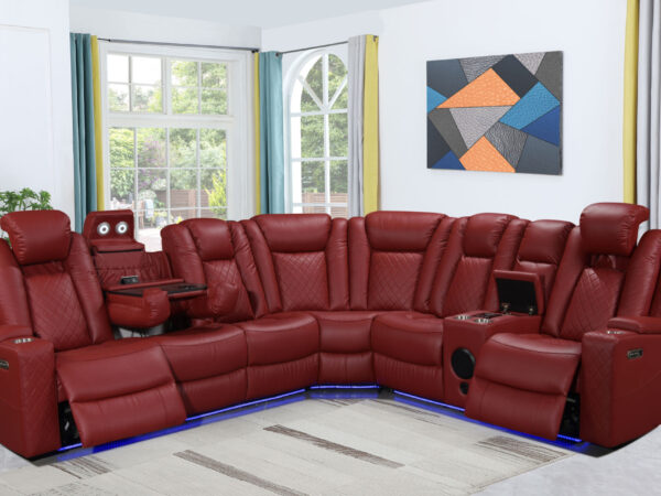 Daytona Red 3-pc Sectional