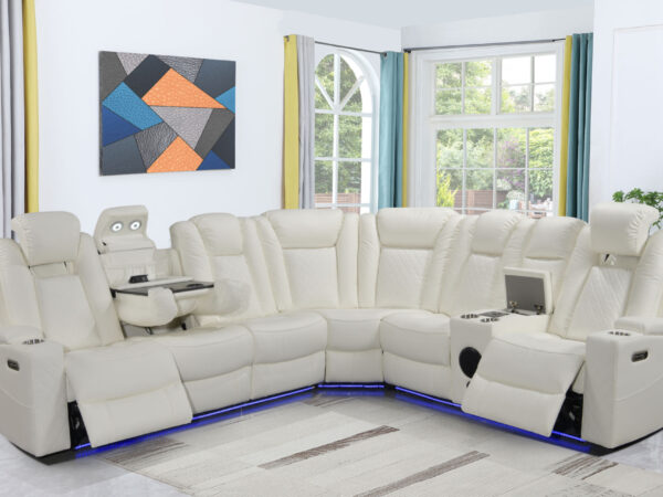 Daytona White 3-pc Sectional