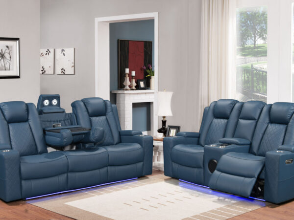 Dearborn Blue Sofa & Loveseat