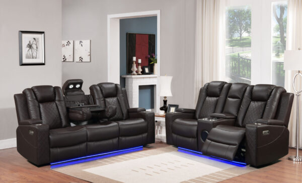 Dearborn Brown Sofa & Loveseat & Chair