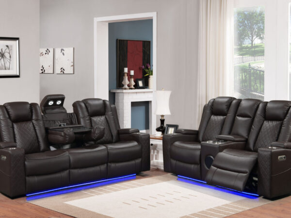 Dearborn Brown Sofa & Loveseat & Chair