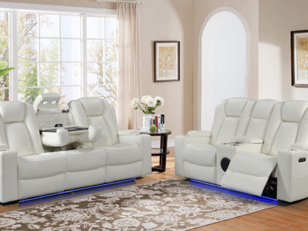 Dearborn White Sofa & Loveseat