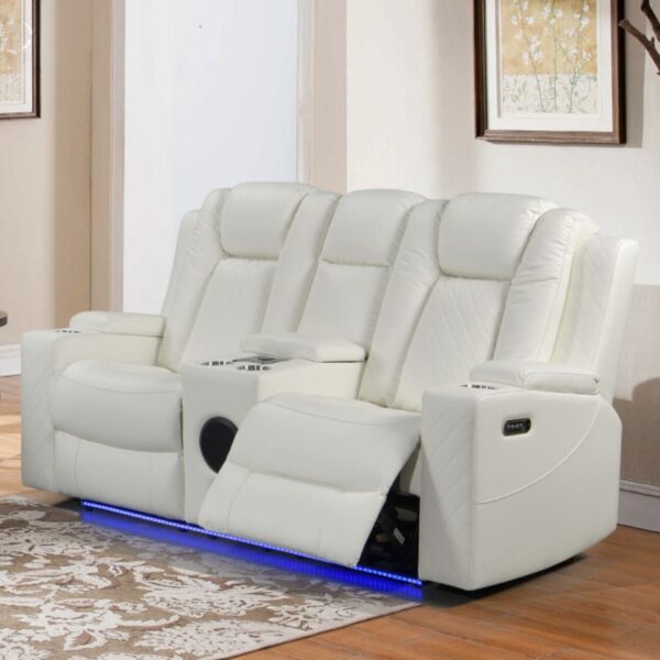 Dearborn White Loveseat