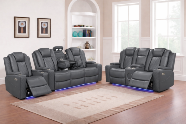 Dearborn Gray Sofa & Loveseat & Chair