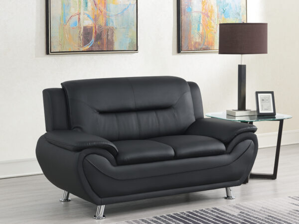 New York Black Loveseat
