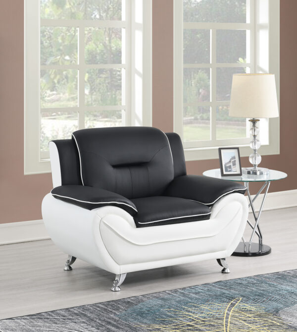 New York Black & White Chair