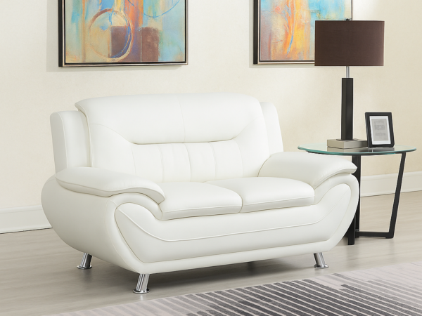 New York White Loveseat