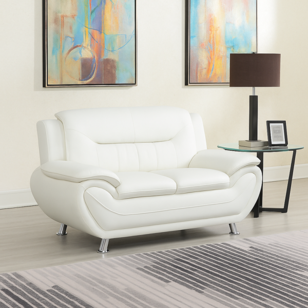New York White Loveseat