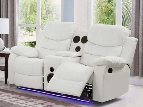 Orlando White Loveseat
