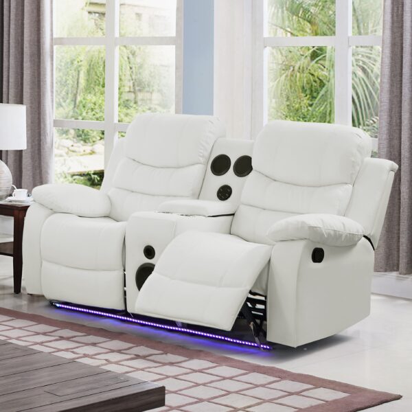Orlando White Loveseat