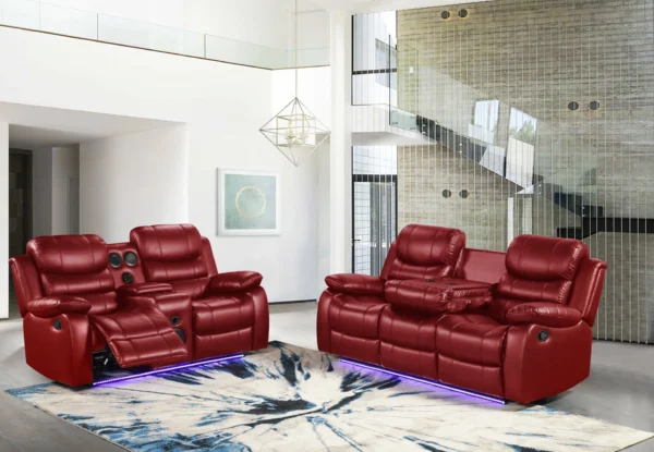 Orlando Red Sofa & Loveseat & Chair