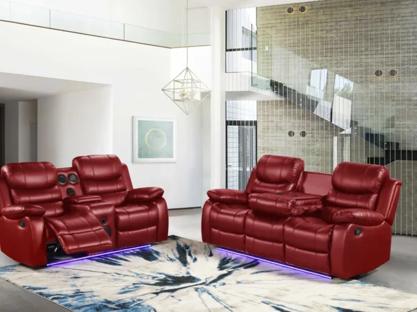 Orlando Red Sofa & Loveseat & Chair