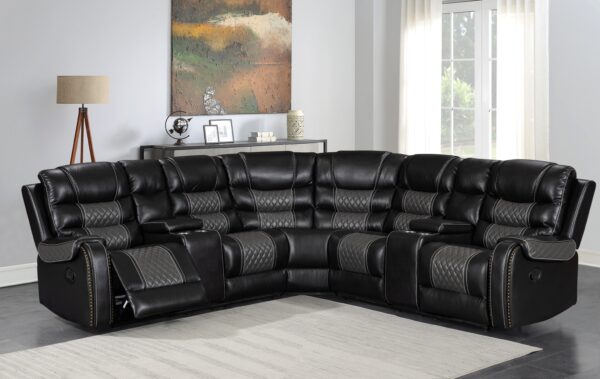 Sarasota Black 4-pc Sectional