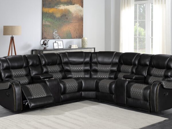 Sarasota Black 4-pc Sectional