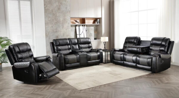South Sarasota Black Sofa & Loveseat & Chair