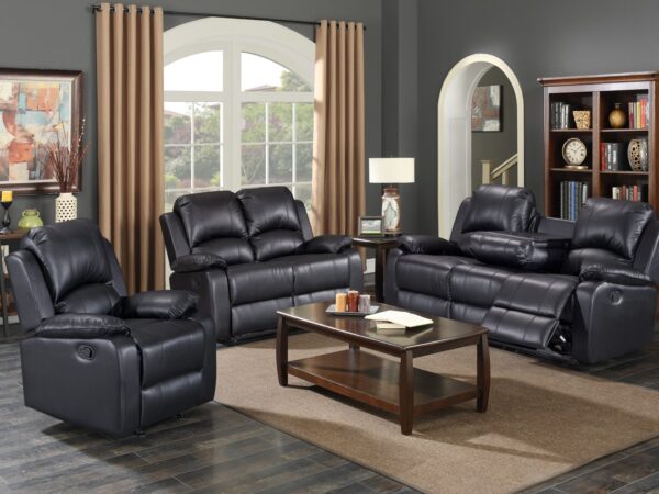 Wesley Black Sofa & Loveseat & Chair