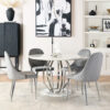 DANNA DINING TABLE WHITE MARBLE TOP