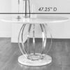 DANNA DINING TABLE WHITE MARBLE TOP