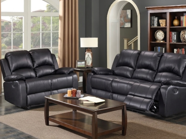 Wesley Black Sofa & Loveseat