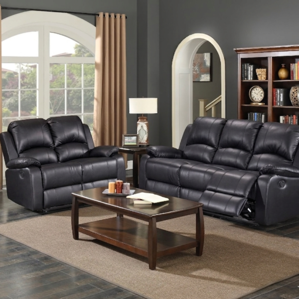 Wesley Black Sofa & Loveseat
