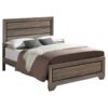 Queen Bedroom Set Washed Taupe Kauffman 4-piece