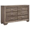 Queen Bedroom Set Washed Taupe Kauffman 4-piece