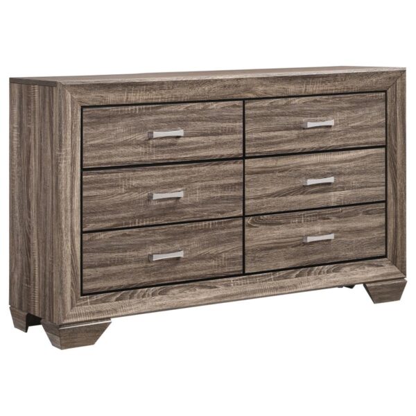 Queen Bedroom Set Washed Taupe Kauffman 4-piece