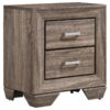 Queen Bedroom Set Washed Taupe Kauffman 4-piece