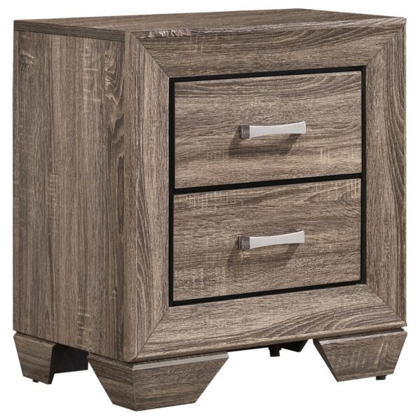 Queen Bedroom Set Washed Taupe Kauffman 4-piece